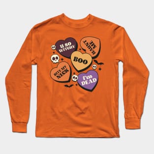 Halloween Conversation Hearts Long Sleeve T-Shirt